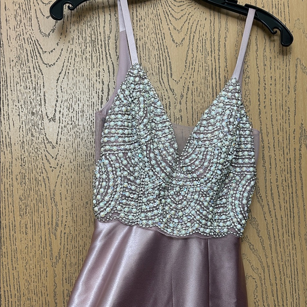 Speechless Lavender Beaded Prom Dress